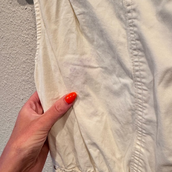 $490 Thakoon Asymmetric Jumpsuit cream white button down overalls romper belted - Picture 7 of 9